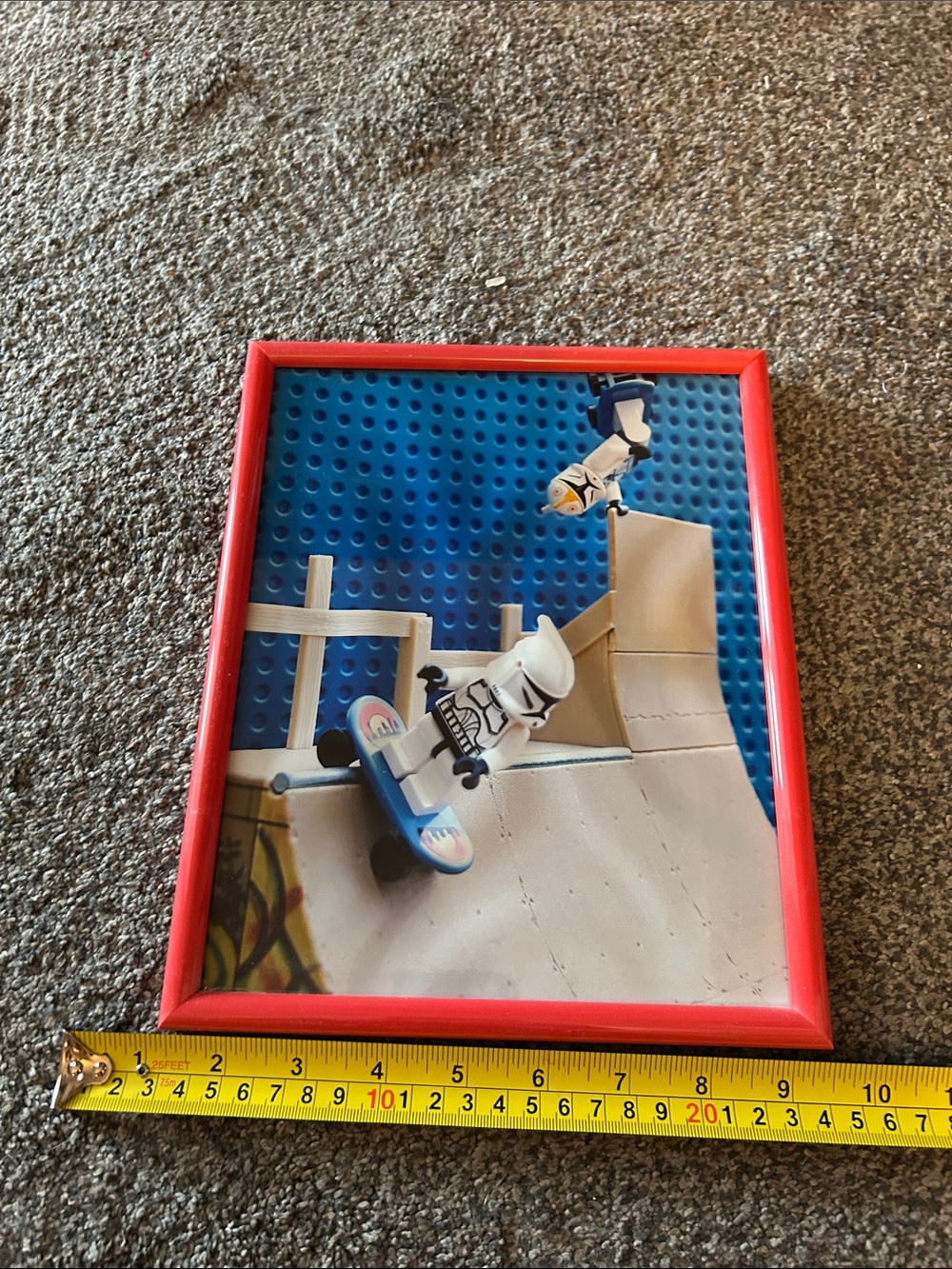 Star Wars Red Framed LEGO Stormtrooper Skate & Soccer Prints